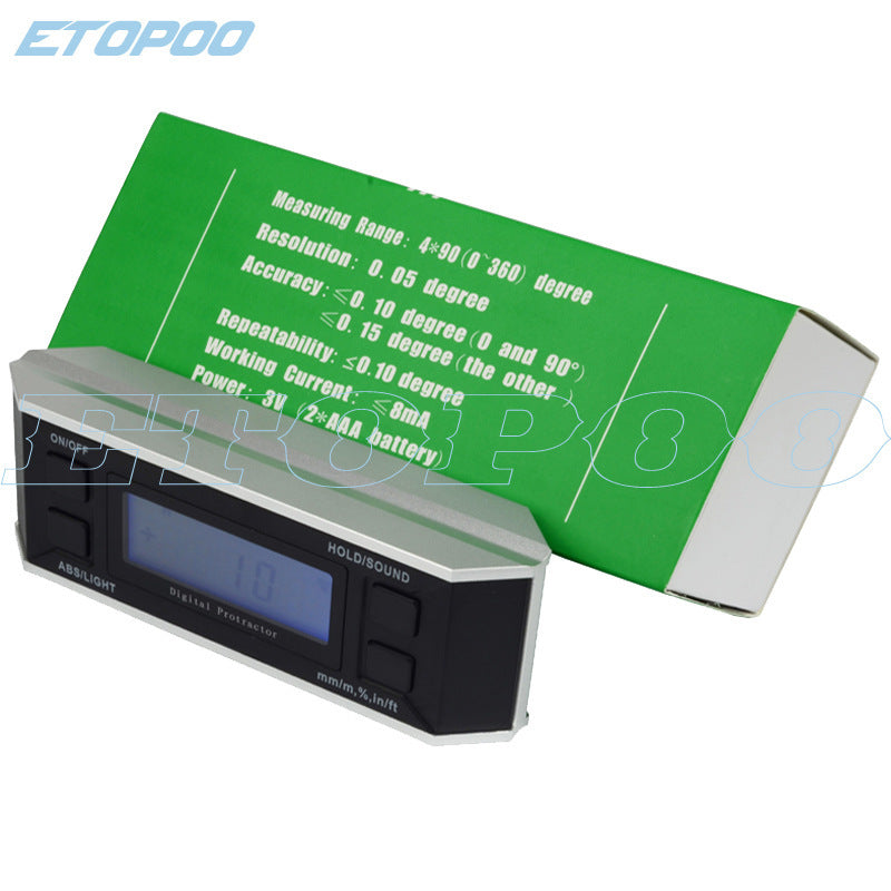 HUOTO digital display inclination box IP54 digital display inclination meter digital display angle ruler horizontal ruler slope ruler