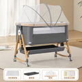 Foldable movable adjustable height crib newborn portable baby bed patchwork bed multifunctional baby bed