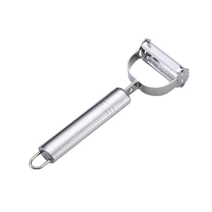 Stainless steel 2-in-1 multifunctional smiley face peeler - double-ended fruit, vegetable, potato, and melon peeler - kitchen tool peeler wholesale