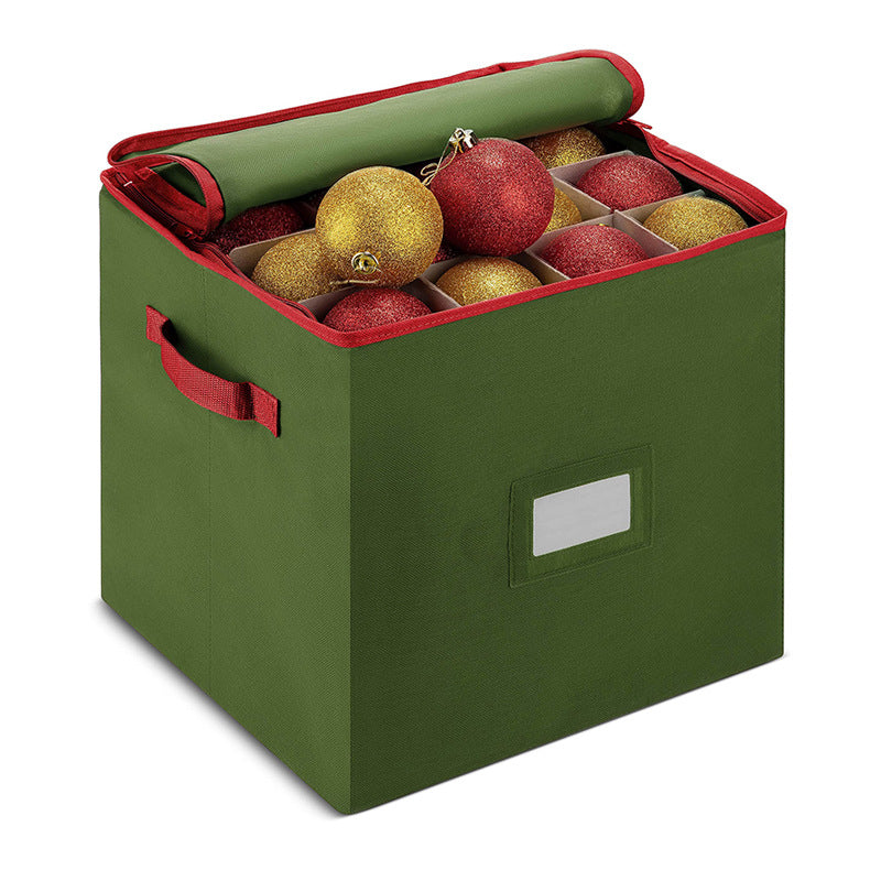 Holiday Decorations Storage Box Holds 64 Decorations Decorative Balls 600D Oxford Cloth Finishing Box Green