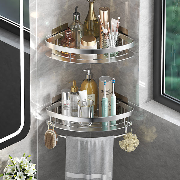 No punching space aluminum rack toilet toilet tripod bathroom storage rack wall hanging toilet corner rack