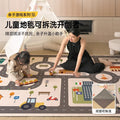 Removable and washable carpet kids room machine washable reading area double layer washable floor mat winter climbing mat bedroom bedside blanket