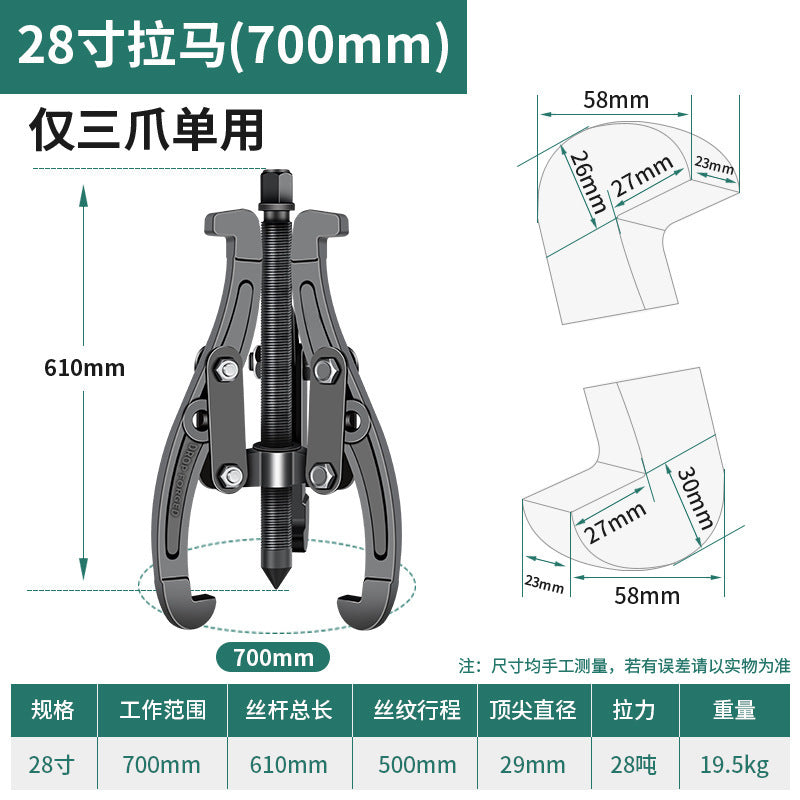 Three-jaw puller, universal bearing, multi-functional disassembly tool, bearing disassembly tool, triangular puller, wheel puller