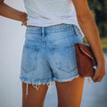 Factory direct sales european and american clothing cross-border trade slimming look holeeasiest for match slimming look denim casualshortstrendy