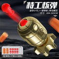 Agent little boy nuclear bomb gun decompression rotate shell ejection toy gun keychain pendant gift street stall source