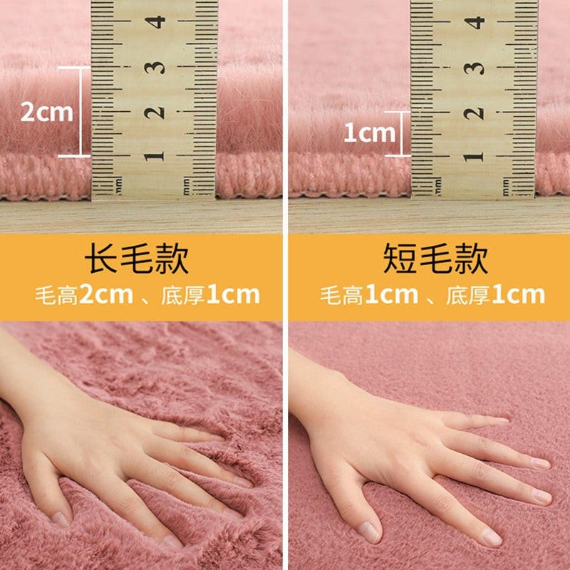 Imitation rabbit fur carpet bedroom bedside blanket thick living room cloakroom whiteinsstuffed room sofa floor mat bay window
