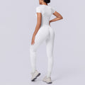 fashion seamless knittingpure color tight breathable long yoga suit sports running fitness two-piece set