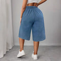 Bestselling tencel denim shorts for women - european & american style, new summer collection, casual five-point length, loose fit, plus size, wide leg, perfect for layering