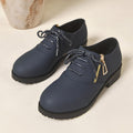Wholesale plus size women's fall/winter new collection chunky heel solid color side zipper single shoes comfortable casual round toe martin boots