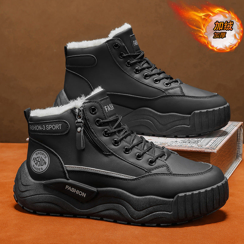 Snow bootswinternew arrivalfleece-linedthickenedheattech cotton bootsoutdoorwaterproofnon-slipthick solecasual shoesboots for men