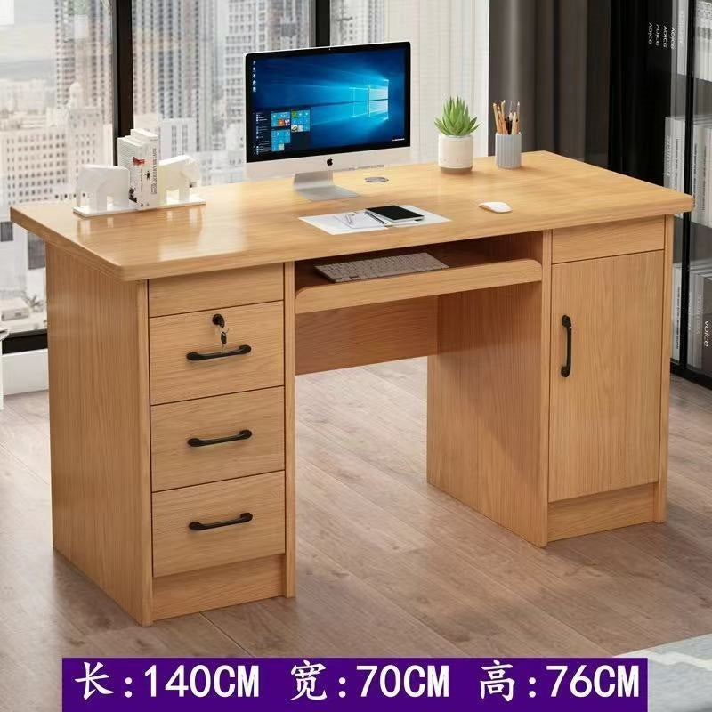 Solid wood eco-friendly desktop computer desk - office desk, small apartment home use, drawer bedroom desk, student table, writing desk