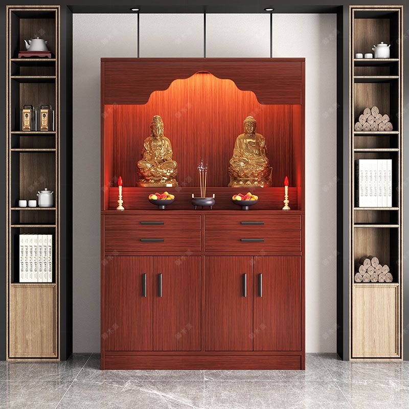 Buddhist niche offering table, shrine, altar, buddha cabinet, offering table, god of wealth, guanyin bodhisattva, buddha statue, offering table, incense table