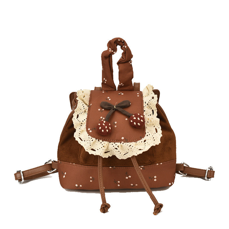Fresh and sweet flap backpack - new autumn/winter lace school bag for girls