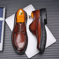 Men's formal leather dress shoes - plus size, new live stream collection, business casual british style, lace-up derby shoes, cross-border men's footwear