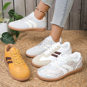 Women's fashion sneakers for cross-border e-commerce: new  leopard print casual flat sneakers - versatile, stylish, and sporty