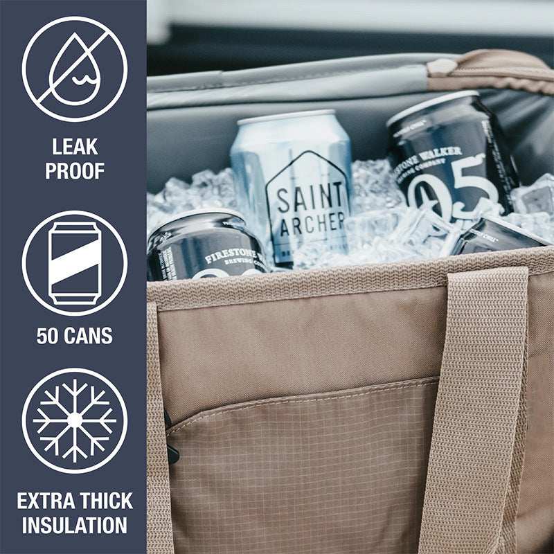 Outdoor camping equipment storage bag, camping tactical bag, large-capacity tableware bag, fresh and cold multi-functional picnic bag