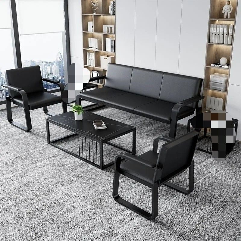 Reception sofa and coffee table set - minimalist style for waiting areas, lounges, and office spaces