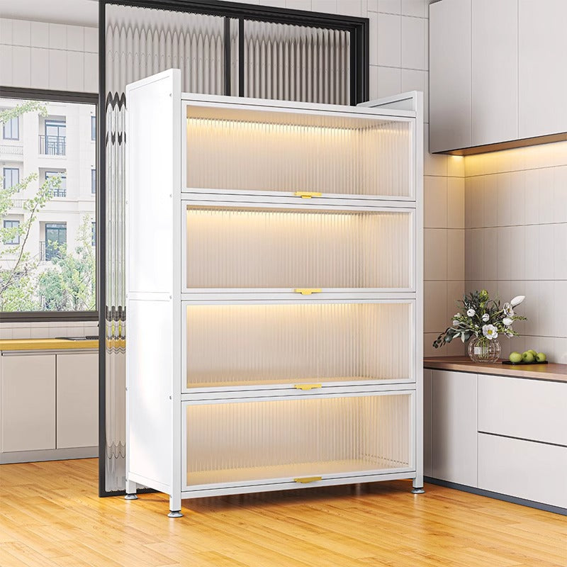 Kitchen storage rack floor-standing multi-layer storage cabinet for home with door dust-proof multi-functional cabinet sideboard storage cabinet