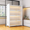 Kitchen storage rack floor-standing multi-layer storage cabinet for home with door dust-proof multi-functional cabinet sideboard storage cabinet
