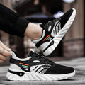 Men's shoes 2025 new winter soft sole anti-odor flyknit mesh shoes men's versatile mesh casual sports running shoes