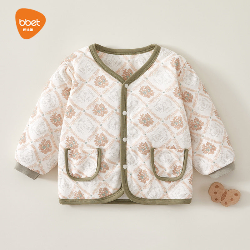 Babylon children's cotton clothes baby cotton jacket quilted cute heattech handy gadgetfall and winter outwear baby clothes cotton clothes