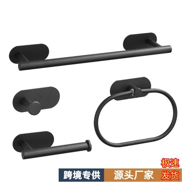 Stainless steel towel ring towel rack bathroom towel bar bathroom pendant set bath towel rack toilet tissue rack