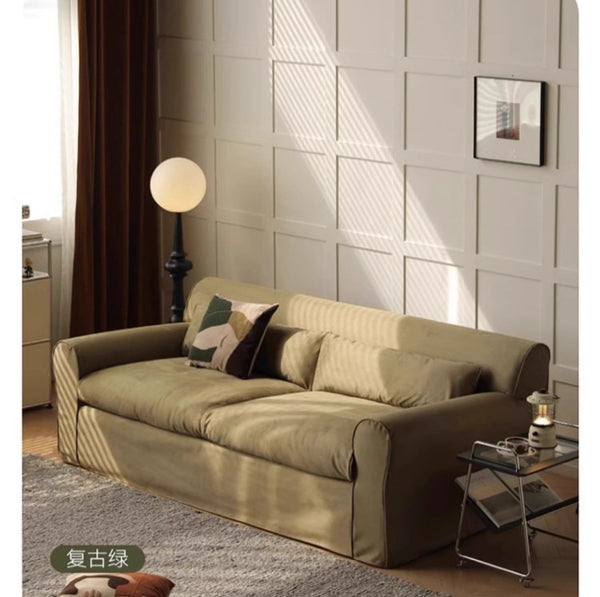Wabi Stillwind small apartment fabric sofa American down model living room three people removable and washable bed and breakfast hotel straight row sofa