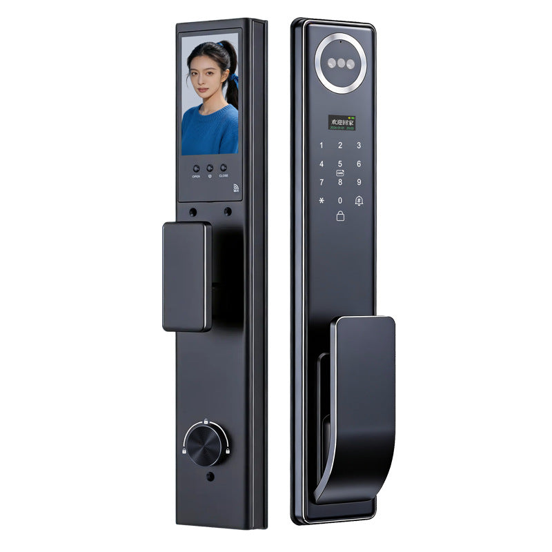 Cnc precision-carved fingerprint lock, anti-theft door combination lock, face recognition smart door lock, ai smart lock, remote electronic lock