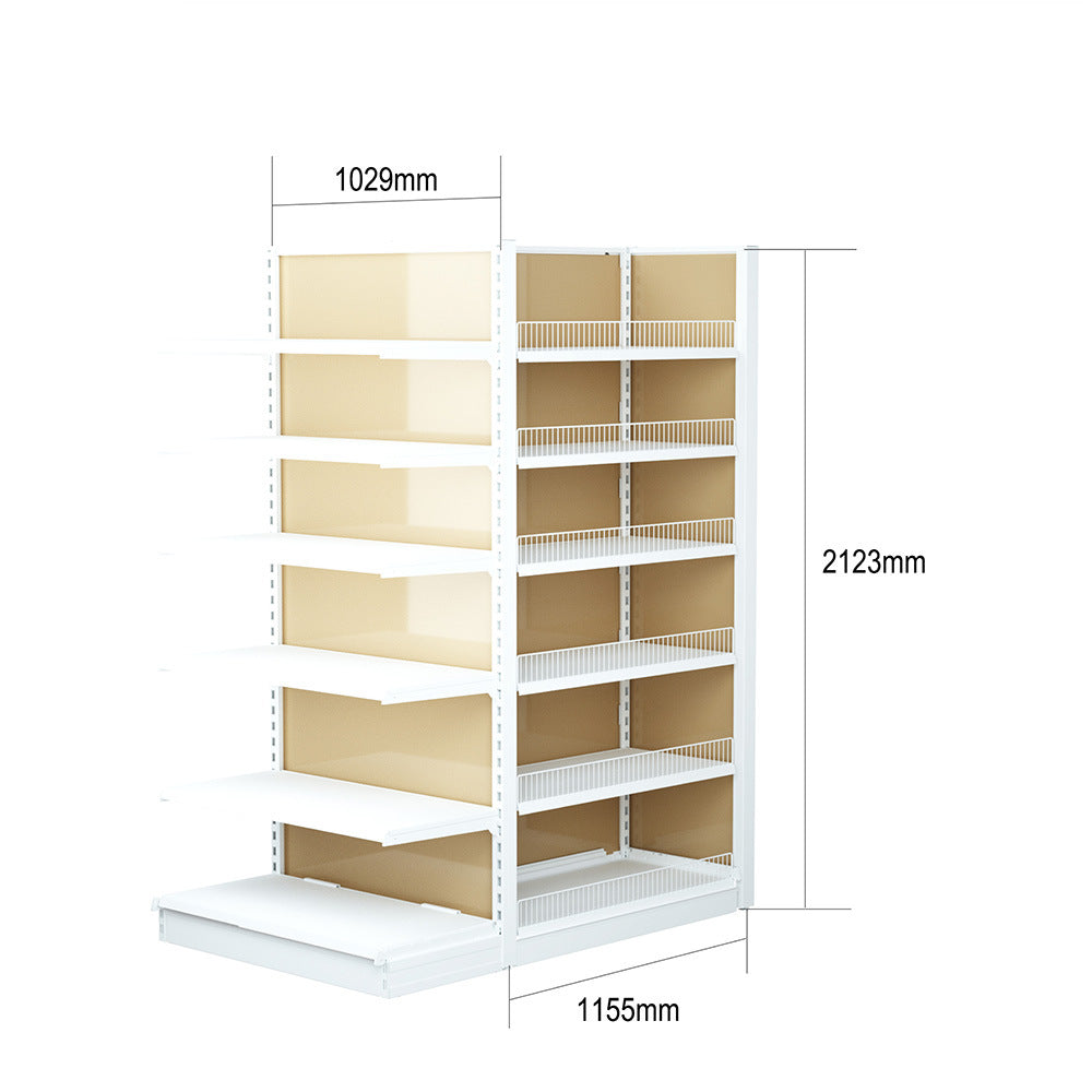 Customized tableware display rack, iron and wood combined with middle island rack, ceramic dishes, wine glasses and pots display rack, multi-layer display rack