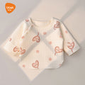 Babibele newborn clothes half back clothes pure cottonintimatesspring & fall single piece three-layer heattechtops baby monk clothes