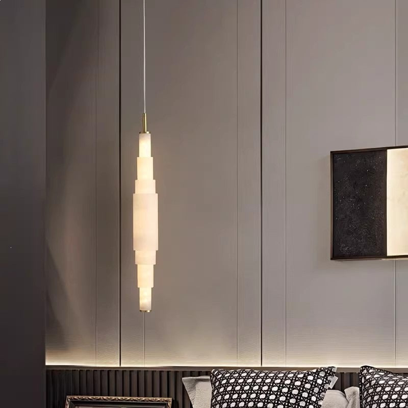 Spanish marble chandelier - modern minimalist bedroom bedside lamp - designer style for living room, dining room, and bar counter lighting