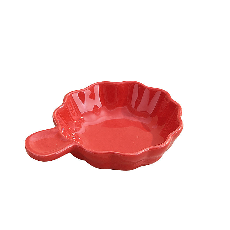 Cream style dipping dish ceramic for home creative hot pot seasoning dish good-looking barbecue dipping dish soy sauce vinegar dish