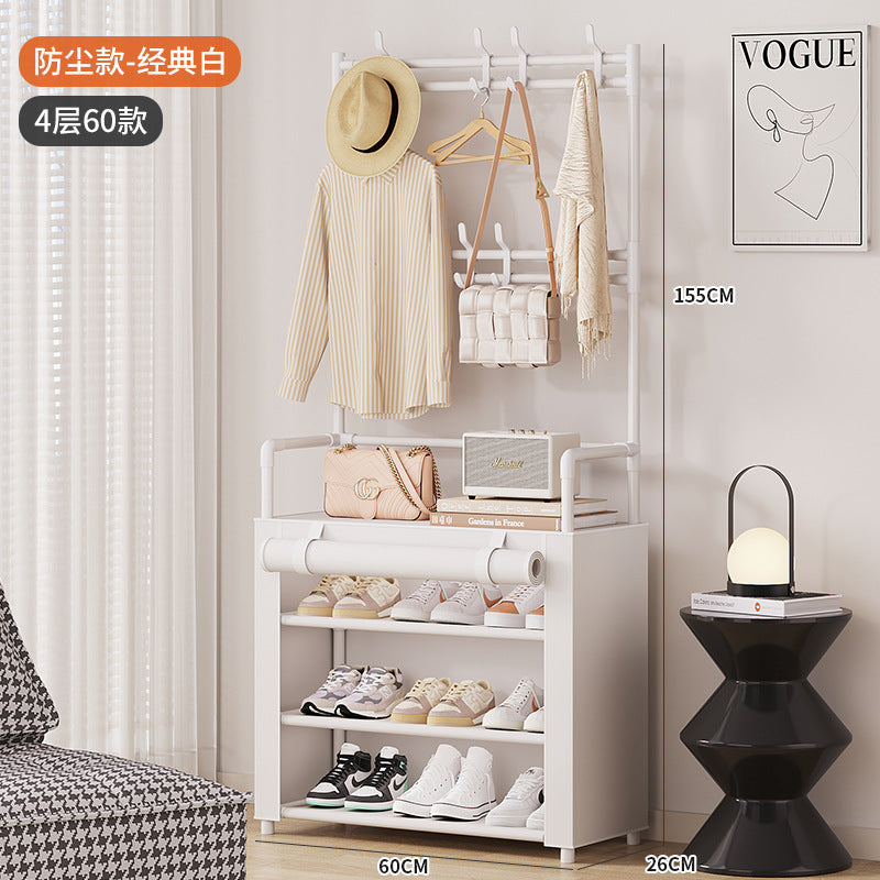 Shoe rack, multi-layer household entrance, dustproof, simple shelf, indoor storage, dormitory shoe cabinet against the wall