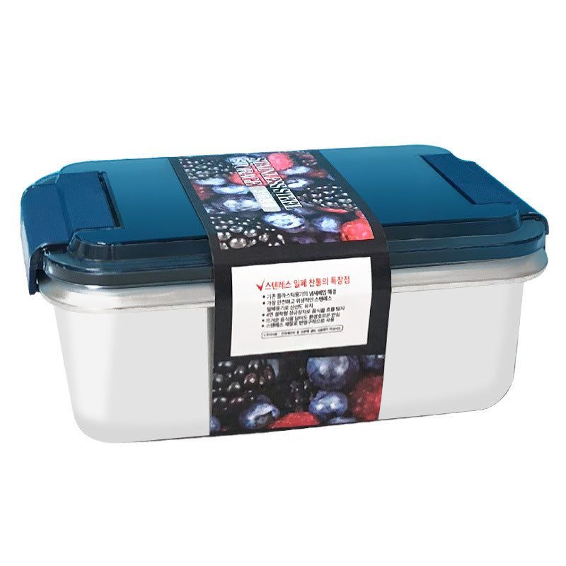316 stainless steel food storage container set - airtight lunch box with lid for outdoor use - rectangular refrigerator meal prep containers