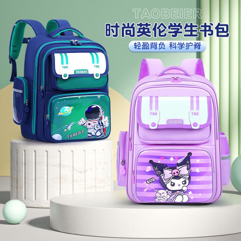 foreign trade schoolbag for primary school girls 1-3-6 grade to reduce the burden of spine protection large capacity kids backpack wholesale