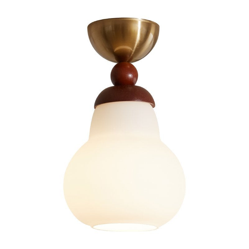 Aisle ceiling light All copper glass French retro entrance entrance Personality warm Internet celebrity cloakroom balcony lighting