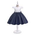 new children's satin beaded princess dress - high-end girl's dress for birthday parties and piano performances