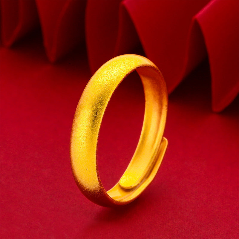 Matte gold glossy ring for women fashion glossy ring open jewelry ring glossy