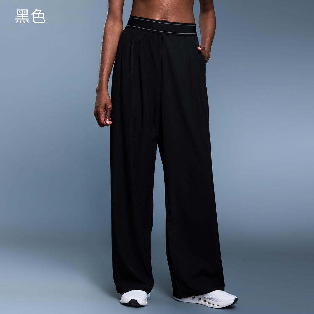 Autumnew arrivalcasualeasiest for matchslimming lookdrapedloose pantsloose breathablestraight-leg sports pants for women d25161