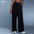 Autumnew arrivalcasualeasiest for matchslimming lookdrapedloose pantsloose breathablestraight-leg sports pants for women d25161