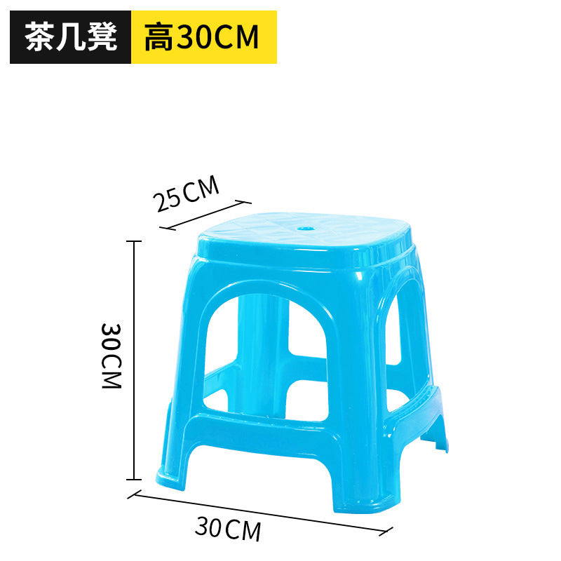 Extra thick red plastic stool cooked glue household thickened dining table stool plastic chair adult high bench high foot stool commercial