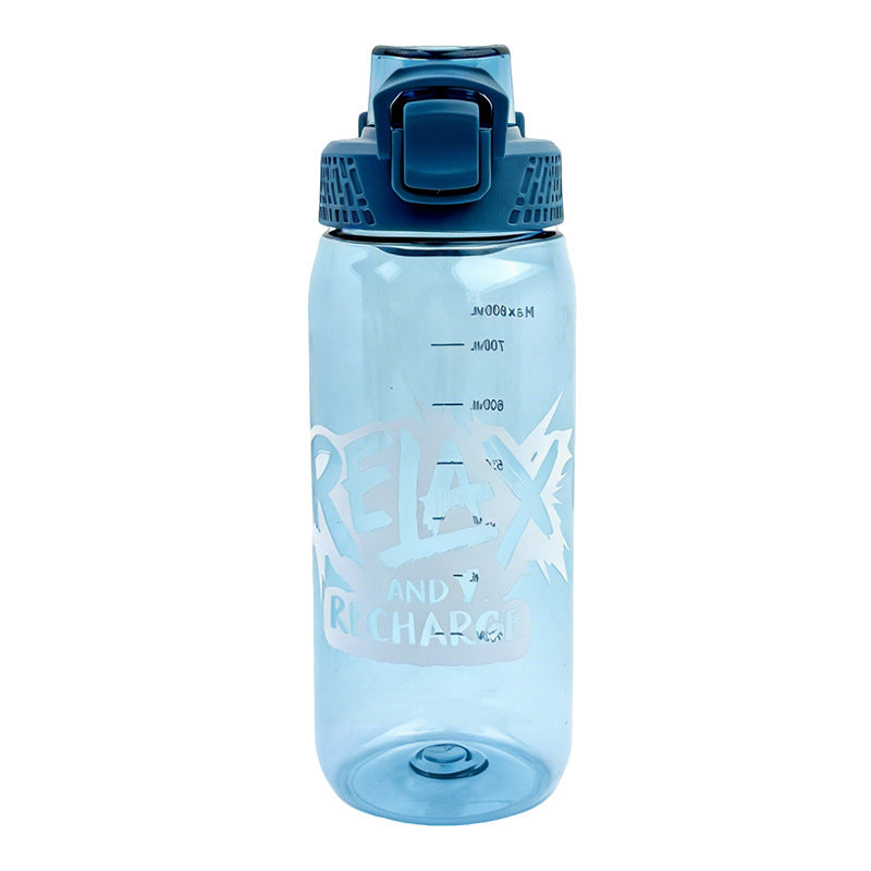 High-style sports water bottle, creative and portable, large capacity, summer plastic cup, ideal for outdoor cycling and sports
