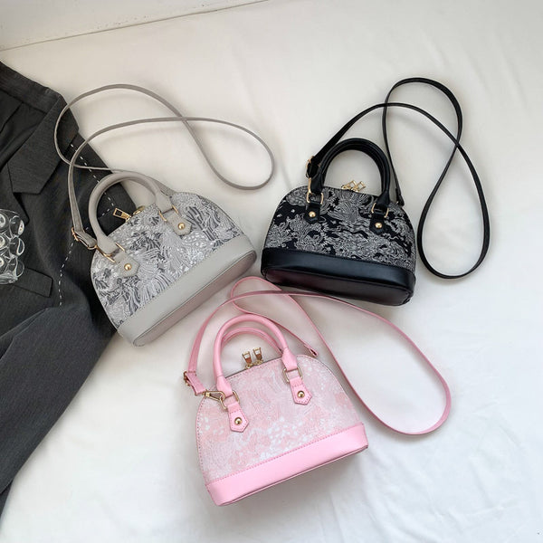 Women's bag 2025 new shell bag Korean version fashion simple shoulder bag creative pattern messenger bag Korean version handbag