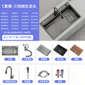 Kitchen sink large single slot 304 stainless steel sink basin thickened 5mm xiao mi grain sink single slot all-in-one