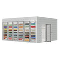 Post-supply cold storage personalized glass door display cabinet quick-frozen food refrigeration and refrigeration storage complete set of equipment huaer manufacturer
