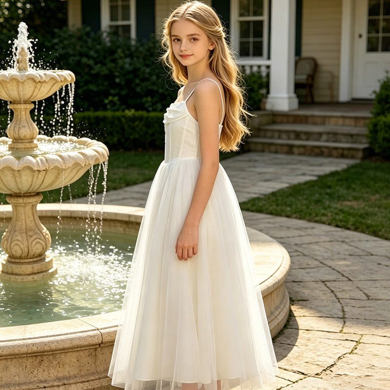 Super fairy elegant gentle frenchdress summer suspender tube top skirt waist slimming look cross-border export