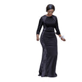 new european and american style evening gown dress, african women's clothing,  slimming and figure-flattering floor-length maxi dress