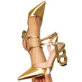 Women's shoes high heels gold high heels fashionable minimalist casual huizhou cross-border amazon pointed toe women's shoes european and american style
