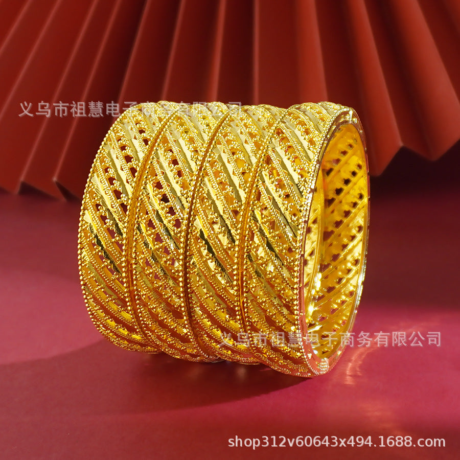 wholesale middle eastern fashion diamond-shaped hollow classic design bracelet, suitable for women's daily decoration