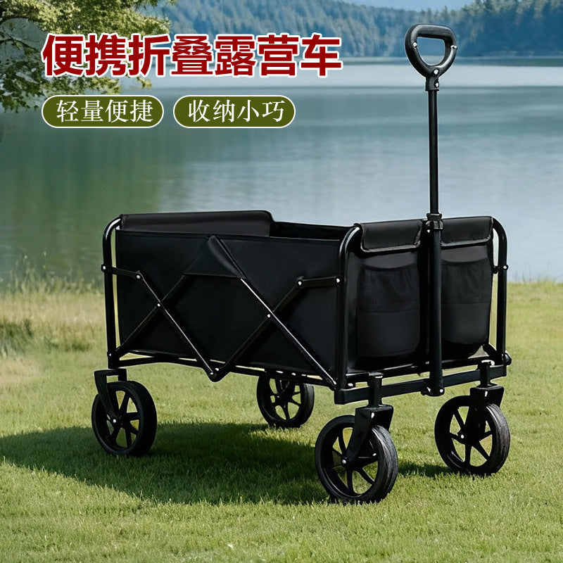 Camping cart push-pull all-in-one kids reclining outdoor foldable picnic camp cart camping trailer stall large